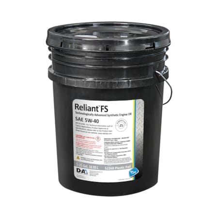 D-A Lubricant Co D-A Reliant Full Synthetic Engine Oil SAE 5W40 - 5 Gallon Plastic Pail 52268